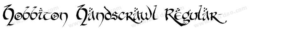 Hobbiton Handscrawl Regular字体转换